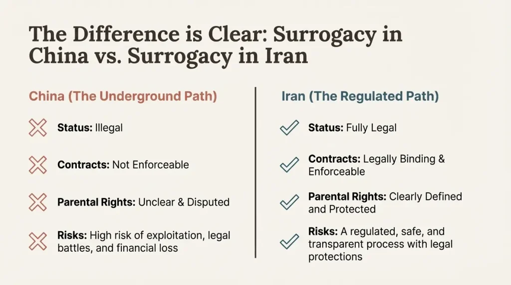 Surrogacy in China vs. Iran