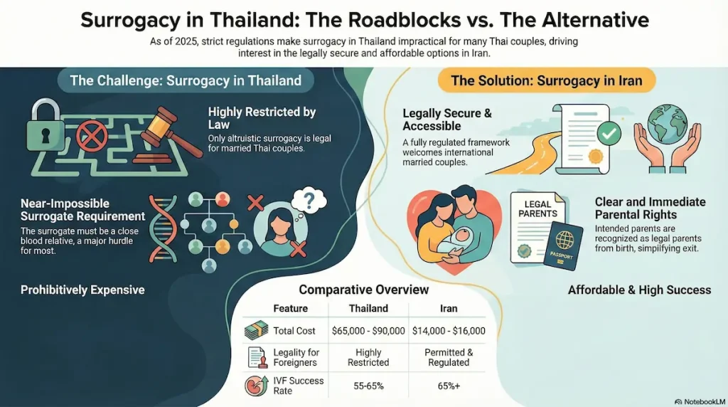 Surrogacy in Thailand vs Iran