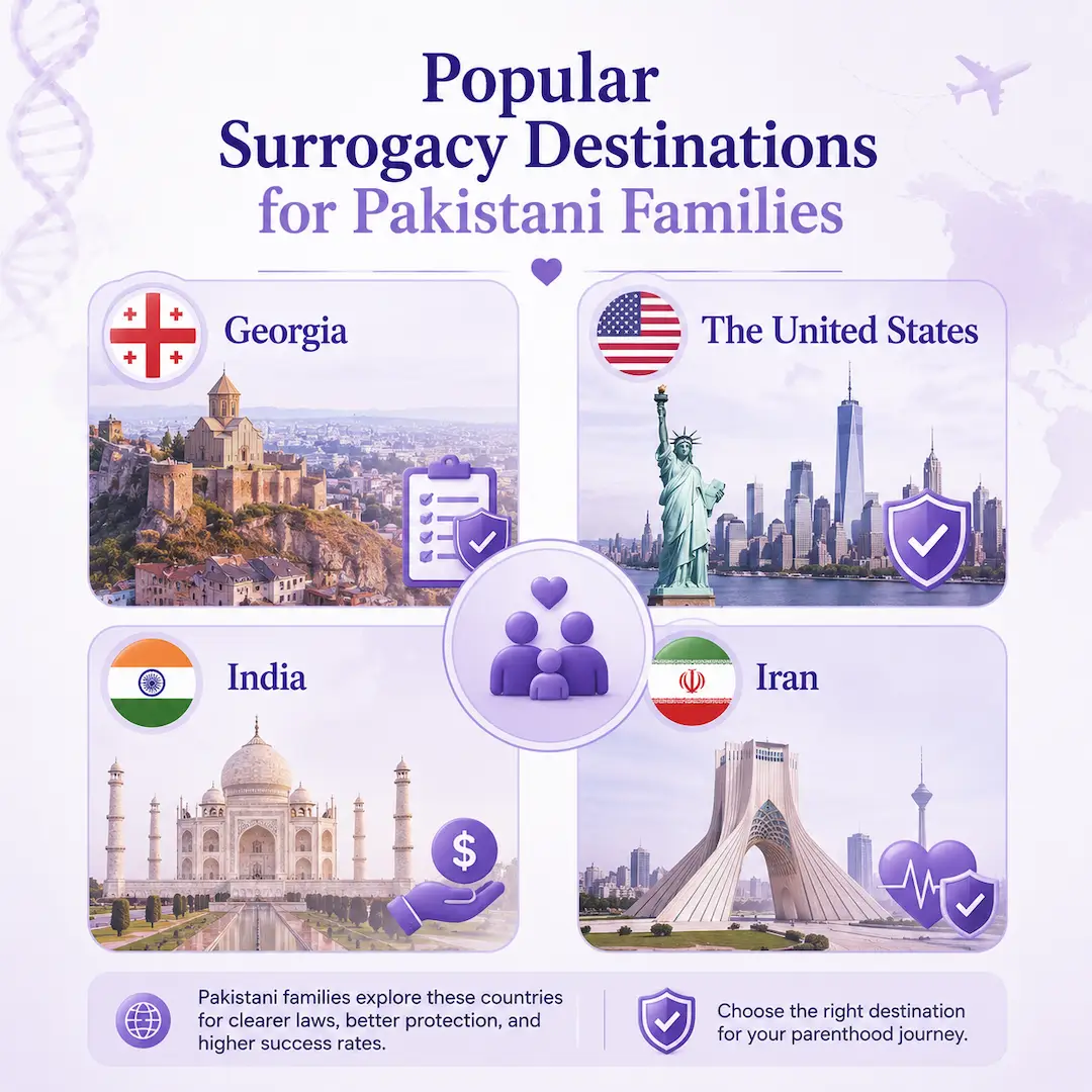 Popular Surrogacy Destinations for Pakistani Families
